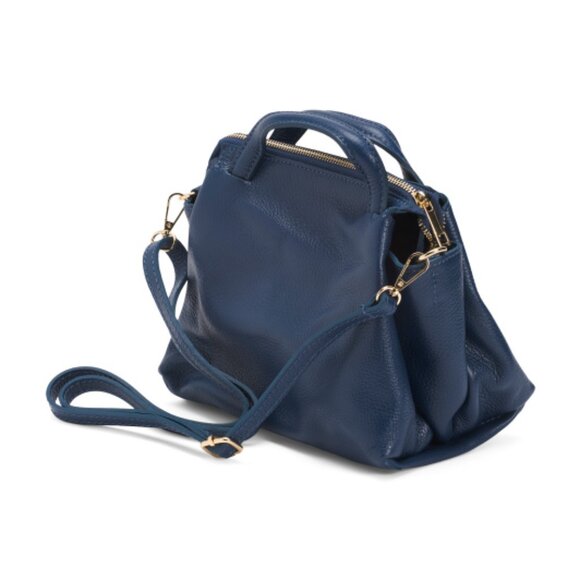 CHEVAL Made In Italy Leather Satchel With Zipper Top - Picture 3 of 3